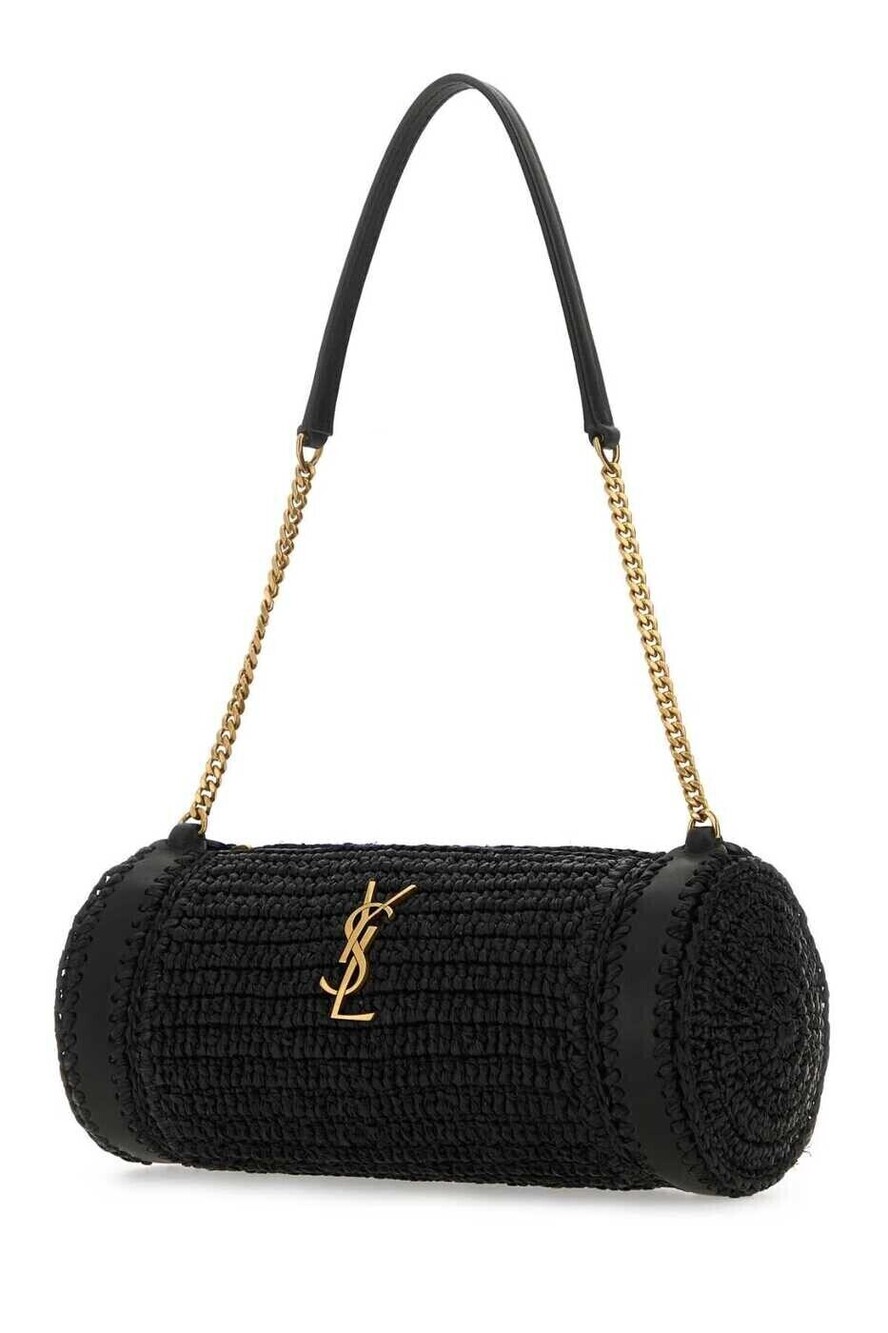 Saint Laurent Rive Gauche Canvas Tote Bag Black - Picture 2 of 2